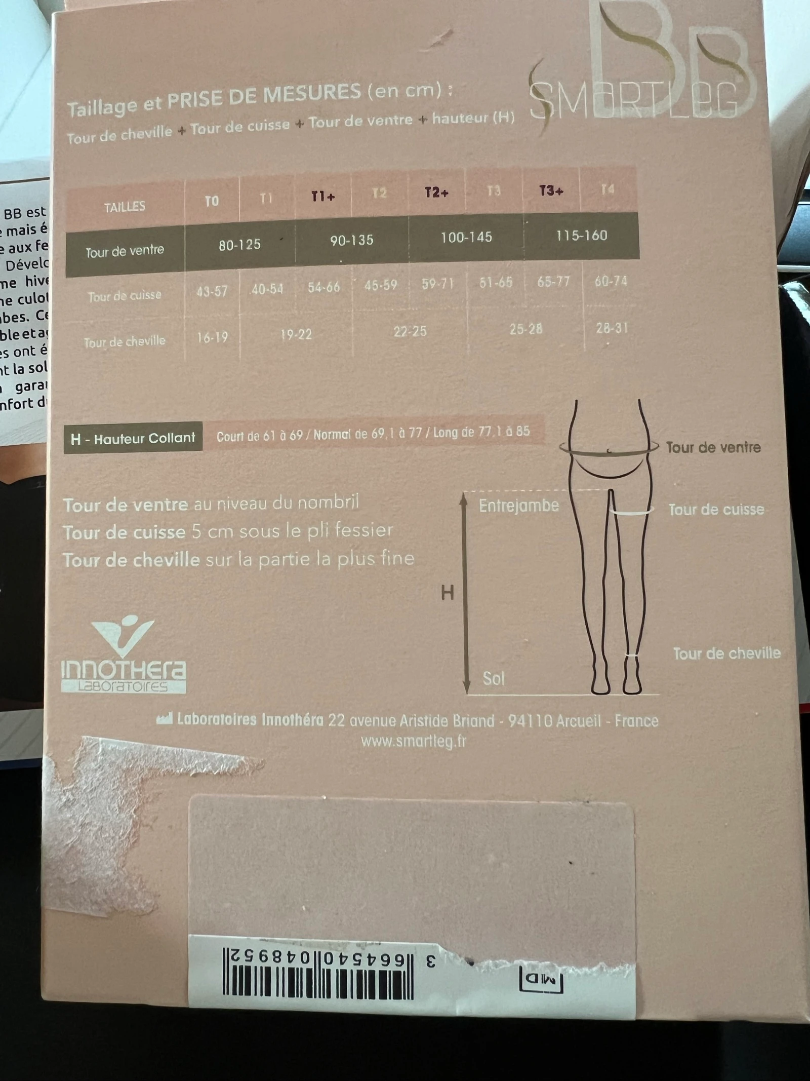 Class 2 Compression Maternity Tights Smartleg BB Semi-Transparent INNOTHERA – photo 6